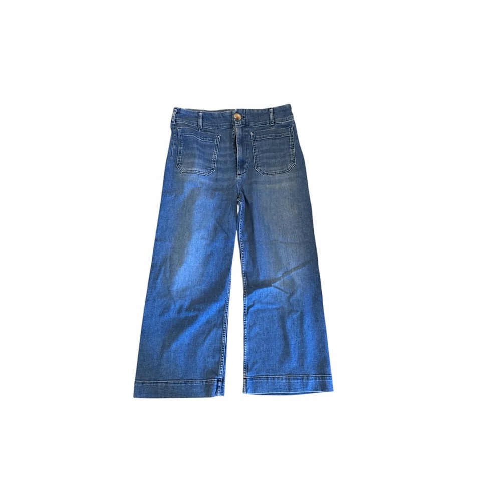 Maeve Blue Flare Wide-Leg Jeans